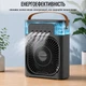 Портативный вентилятор, кондиционер с водяным охлаждением Air Cooler Fan 4 в 1 (580 AC) Черный - изображение 11