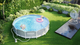 Каркасный круглый бассейн Intex 26724 (каркас, чаша, фильтр 3 785 л/ч, лестница, тент, подстилка) размер 457×107 см - изображение 3