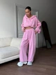 Женский костюм оверсайз розовый 42-46 с824.1609 - изображение 1