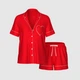 Піжама червона із шортами Victoria's Secret Signature Satin Heart Short Pajama Set Red - Розмір S - зображення 3