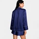 Піжама синя з шортами Victoria's Secret Signature Satin Long-Sleeve Short Pajama Set Ink Blue - Розмір XS - зображення 2