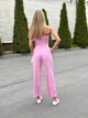 Жіночий літній костюм (топ на шнурівці+брюки) Uaclothes 42-44 Рожевий (like38790-192251349) - изображение 7
