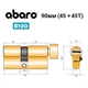 Дверной цилиндр ABARO B100 45/45 ключ/вороток 90 мм полированная латунь - изображение 7