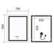 Зеркало Mixxus Premium FLASH MR21-70x90 с Led Touch, Anti-fog, диммером, регулятором яркости, часами (MP6618) - изображение 8