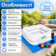 Детский надувной бассейн Bestway 51116-2 белый с защитной подстилкой, ручным насосом и игровыми шариками, квадратная модель для малышей с надувным дном, виниловая чаша 86×86×25 см, объем 84 л - изображение 4