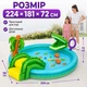Надувной игровой центр Bestway 53166 «Крокодил» с горкой, бассейном и игрушками, 224×181×72 см, детский, от 2 лет - изображение 2