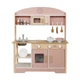 Детская кухня деревянная AVKO Парма Pink 80х68х28 см в комплекте духовка, микроволновка, раковина, посудомоечная машина и 9 аксессуаров, стильный игровой набор в винтажном дизайне - изображение 7