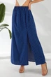 Юбка софт однотонная в горошек, цвет синий, L-XL, 257R11-1 - изображение 1