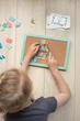Drewniana układanka z tablicą korkową BS Toys Karty pracy (GA494) (8717775444947) - obraz 6