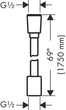 Шланг для душу HANSGROHE DESIGNFLEX 28240140, бронза, пластик, 175 см - изображение 2