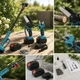 Аккумуляторный садовый набор Krafftec 3-в-1 42 В 6 А·ч с секатором, мини-цепной пилой 15 см, телескопической штангой 2,7 м и двумя аккумуляторами для обрезки деревьев и кустарников - изображение 10
