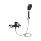 Змішувач для ванни Qtap Grand (з душовим гарнітуром) QTGRABCR006 Chrome/Black - зображення 1