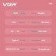 Епілятор VGR 5 в 1 V-763 GREEN 5 насадок IPX7 - зображення 12