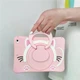Чехол детский Silikon Power с подставкой и ремешком Котик Apple iPad 5 (2017) 9.7" Pink - изображение 8