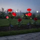 Садовый светильник на солнечной батарее Роза LED 2 шт (Красные) декоративная лампа для сада клумб дорожек террасы уличный фонарь датчик сумерек - изображение 3