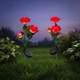 Садовый светильник на солнечной батарее Роза LED 2 шт (Красные) декоративная лампа для сада клумб дорожек террасы уличный фонарь датчик сумерек - изображение 5