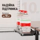 Підставка для клавіатури K1 Чорна під стільницю, без свердління, затискне кріплення до 40 мм, висувна полиця, навантаження до 10 кг - изображение 3