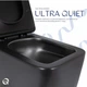 Унітаз підвісний Qtap Gemini Ultra Quiet 485×340×350 мм, Matt Black, з сидінням Slim Duroplast / Soft-close / Quick Release - изображение 5