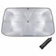 Автомобильный солнцезащитный зонт для лобового стекла в чехле, 78×136 см, черный - изображение 9