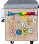 Pufa sensoryczna Montessori 3toysm Tablica manipulacyjna z siedziskiem kółeczkami (PM1) (5905325439045) - obraz 9