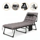 Раскладная кровать до 150 кг с матрасом и подушкой LEOBRO Grey (LB-FB-A1-GRY) - изображение 1