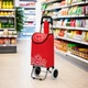 Сумка-візок господарський на колесах A-PLUS 35.5 x 30 x 91 см тачка кравчучка продуктова (307 D) Червоний - зображення 13