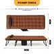 Складная кровать ProDobro LB-FB-A1-BRN с матрасом и подушкой 190х80 см металлическая коричневая - изображение 5