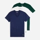 Набор футболок нательных мужских хлопковых Ralph Lauren 86126336 XL 5 шт Синий/Белый/Зеленый (1160082669) - изображение 1