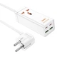 Удлинитель Hoco AC10A Talent PD65W+QC3.0 (2USB-A/2C/1xSocket) (1.5m) White - изображение 1