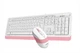 Комплект проводная клавиатура с мышью A4Tech Fstyler F1010, USB, цвет розовый - изображение 3