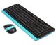 Комплект беспроводная клавиатура с мышью A4Tech Fstyler FG1010, черный+голубой цвет - изображение 3