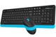 Комплект беспроводная клавиатура с мышью A4Tech Fstyler FG1010S, черный+голубой цвет - изображение 4