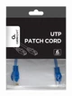 Патч-корд Cablexpert PP6U-0.25M/B, UTP, категория 6, литой, 50u" штекер с фиксатором, 0.25 м, синий - изображение 3