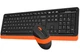 Комплект беспроводная клавиатура с мышью A4Tech Fstyler FG1010, черный+оранжевый цвет - изображение 4