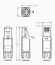 Коннектор быстрый RJ45 CAT6A 10Gbps для LAN кабелей, монтаж без инструмента в полевых условиях - изображение 2