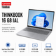 Ноутбук 16" Lenovo ThinkBook 16 G8 IAL Intel Core Ultra 7 255H 16GB 512GB SSD Intel Arc Graphics 140T DOS Arctic Gray (21SK007YRA) - изображение 1