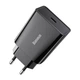 Сетевое зарядное устройство Baseus Speed Mini Quick Charger 1C 20W EU Black - изображение 1
