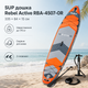 Надувна SUP дошка Rebel Active RBA-4507-OR 335×84×15 см до 170 кг Orange з веслом, сидінням каяка, насосом, рюкзаком, повідцем - зображення 1