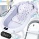 Дитяча ванночка складна Hanert KinderBad Grey для купання новонародженої дитини немовлят з термометром зі зливом і вкладишем подушкою на ніжках - изображение 9