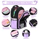 Рюкзак шкільний Moonbaby Fashion з гаманцем Сердечко та аксесуарами Чорний, фіолетовий (28904) - зображення 5