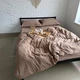 Комплект постельного белья (турецкий вареный хлопок) Капучино полуторный 70/70 на резинке 90/200/35, Ell Home - изображение 1