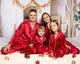 Парні піжами для всієї родини фемелі лук новорічні шовкові L (4631) - зображення 1