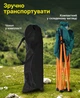 Раскладной стул туристический со спинкой 68х46х46 см, складное кресло для отдыха на природе, стул для пикника похода стульчик для рыбалки Зеленый - изображение 2