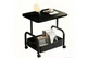 Журнально-кофейный столик на колесиках с полкой для хранения, 45×30×51 см, Черный - изображение 5