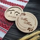Кругла весільна підставка для обручок "Mr & Mrs", скринька з кришкою, з дерева під замовлення (ПК0057) - зображення 2