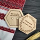 Весільна підставка для обручок "Кохання не має меж", скринька з кришкою, з дерева під замовлення (ПК0032) - зображення 1