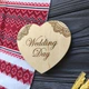 Весільна підставка для обручок "Wedding Day", скринька з кришкою, з дерева під замовлення (ПК0056) - зображення 5
