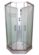 Душовий бокс VERONIS BN-1-90 90×90×200 см, п'ятикутний, без даху, прозоре скло, матовий профіль, низький піддон - изображение 1