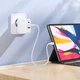 Зарядний пристрій Hoco PD 65 Вт GaN трипортовий (2 USB-C, 1 USB-A) Білий (C115A) - зображення 7
