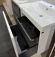 Тумба навесная Milleau CUBE 60 c умывальником Космо 60см для ванной комнаты, белая - изображение 7